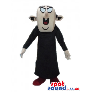 Gargamel wearing a long black tunic - Custom Mascots