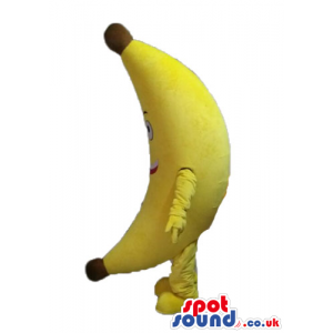 Smiling yellow banana - your mascot in a box! - Custom Mascots