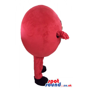 Smiling red ball with big round eyes, red legs and arms and