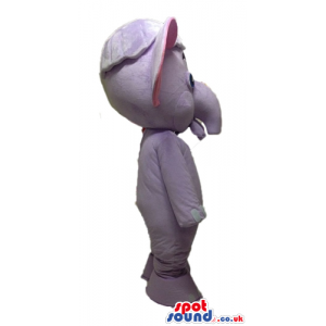 Grey elephant with pink ears - Custom Mascots