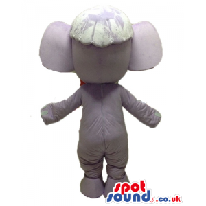 Grey elephant with pink ears - Custom Mascots