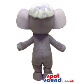 Grey elephant with pink ears - Custom Mascots