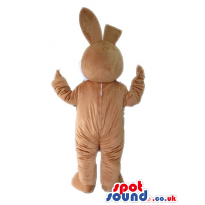 Brown rabbit with long ears and a white belly - Custom Mascots