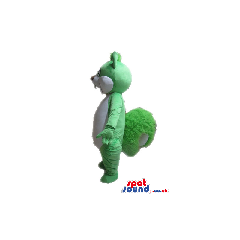 Green rabbit with a white belly and big round eyes - Custom