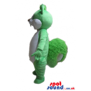 Green rabbit with a white belly and big round eyes - Custom