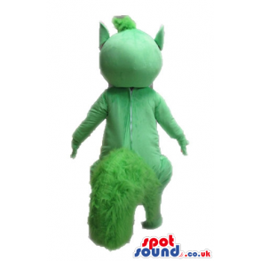 Green rabbit with a white belly and big round eyes - Custom