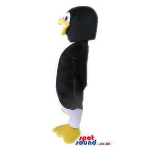 Black and white penguin with yellow beak and legs - Custom