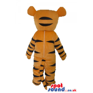 Mascot costume of a tiger with a white belly - Custom Mascots