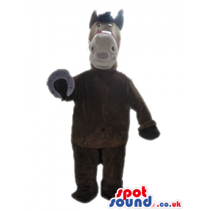 Brown horse with black hair - Custom Mascots