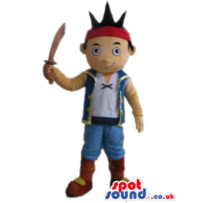 Mascot costume of jake the pirate - Custom Mascots