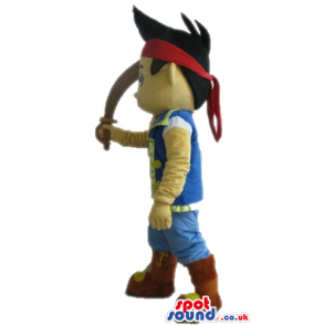 Mascot costume of jake the pirate - Custom Mascots