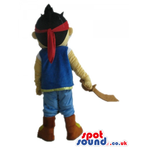 Mascot costume of jake the pirate - Custom Mascots