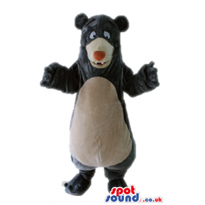 Brown bear with a beige belly and a red nose - Custom Mascots