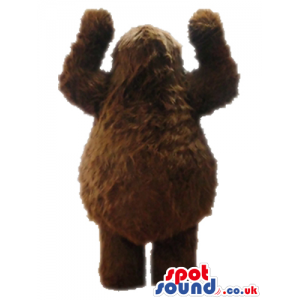 Fierceful brown bear with sharp white teeth - Custom Mascots