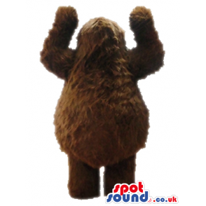 Fierceful brown bear with sharp white teeth - Custom Mascots