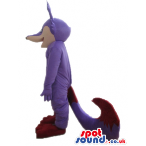 Purple and pink fox with red feet - Custom Mascots