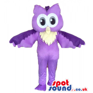 Purple owl with big eyes - your mascot in a box! - Custom