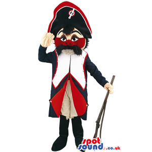 French Revolution Soldier Mascot With Garments And Shotgun -