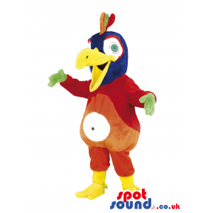 Parrot Bird Mascot With Many Colors And A Huge Beak - Custom