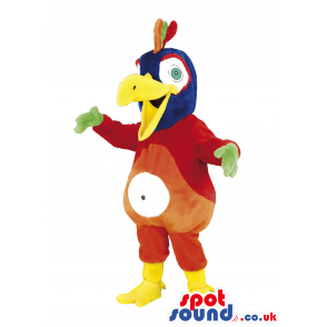 Parrot Bird Mascot With Many Colors And A Huge Beak - Custom