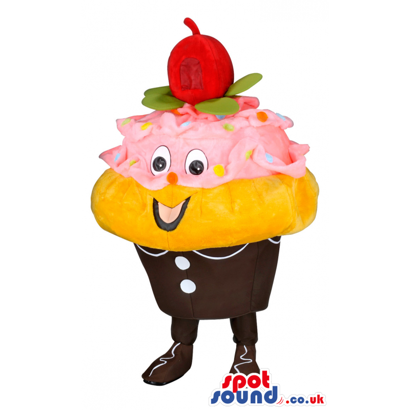 Buy Mascots Costumes in UK Cupcake Food Mascot With Big Fruit And