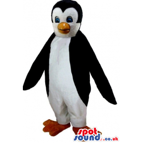 Penguin Polar Animal Mascot With Yellow Beak And Legs - Custom