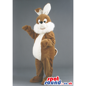 Brown Easter Rabbit Animal Mascot With Ears And Tail - Custom