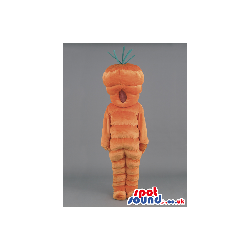 Plain Orange Carrot Vegetable Mascot With No Face - Custom