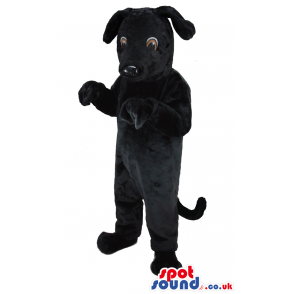Customizable Plain Black Dog Or Puppy Animal Mascot - Custom