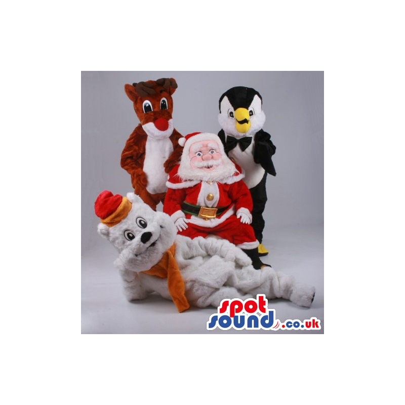 Christmas Varied Plush Mascots With Garments And Gadgets -