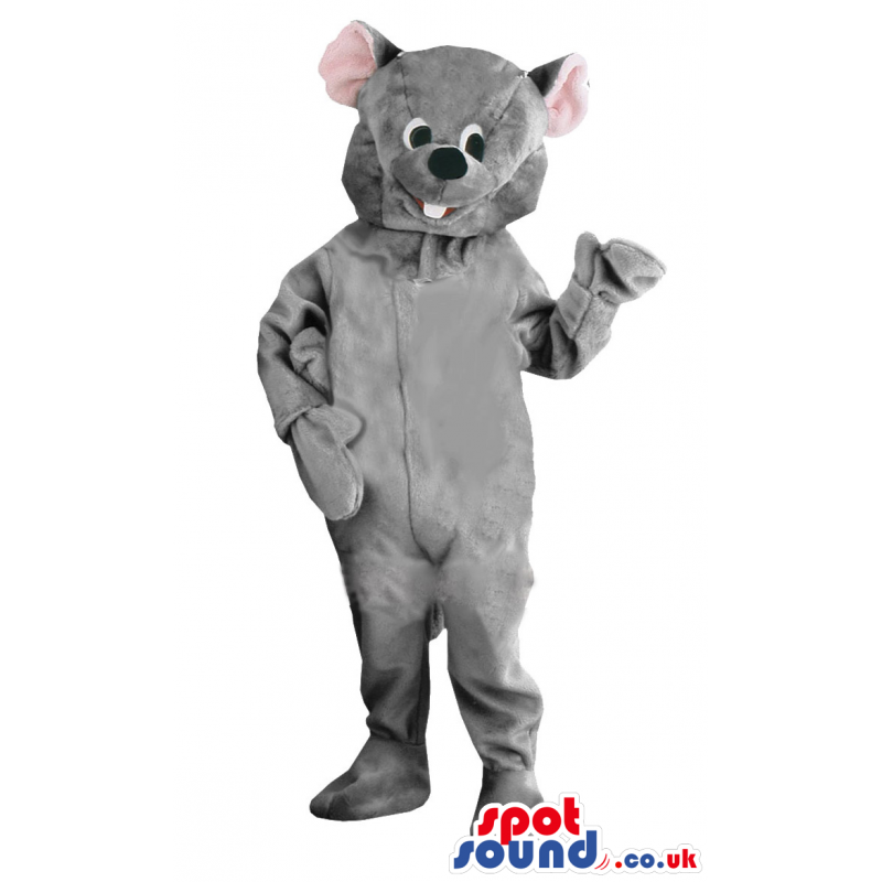 Grey Couple Mouse Animal Mascot With Special Garments - Custom