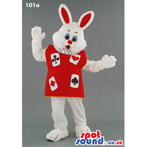 White Rabbit Animal Mascot From Alice In Wonderland - Custom