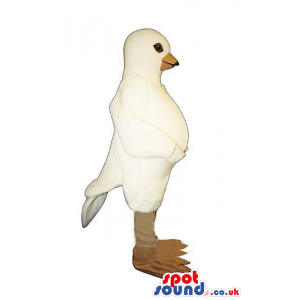 Customizable Plain White Pigeon Or Peace Bird Mascot - Custom