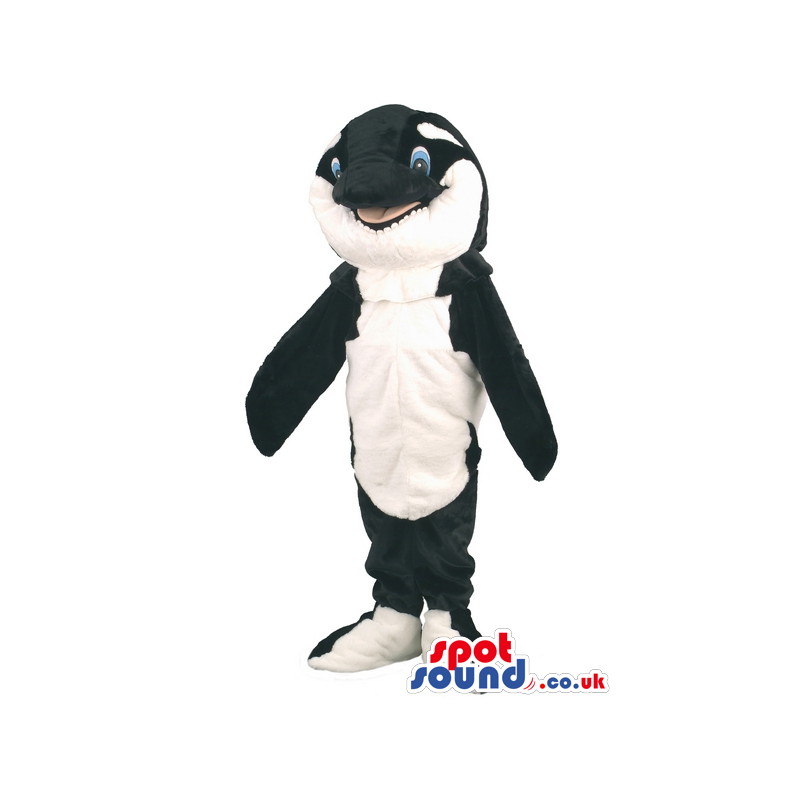 Customizable Black And White Orca Sea Or Ocean Animal Mascot -