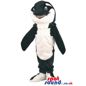 Customizable Black And White Orca Sea Or Ocean Animal Mascot -