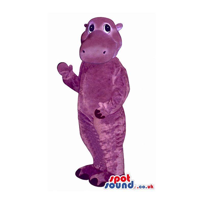 Purple Plain And Customizable Hippopotamus Animal Mascot -