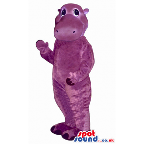 Purple Plain And Customizable Hippopotamus Animal Mascot -