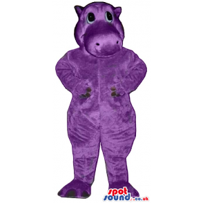 Purple Plain And Customizable Hippopotamus Animal Mascot -