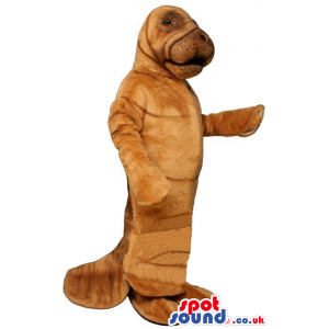 Plain Brown And Customizable Sea Lion Animal Mascot - Custom