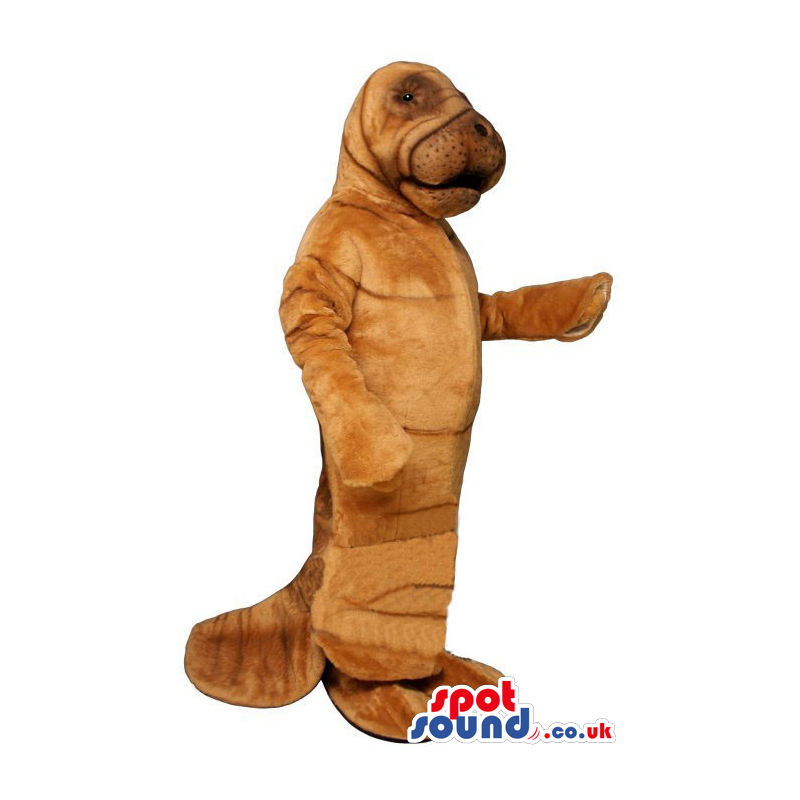 Plain Brown And Customizable Sea Lion Animal Mascot - Custom