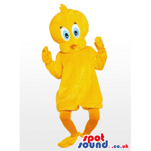 Plain Customizable Yellow Bird Mascot Tweety Cartoon Character