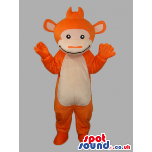 Plain Orange Funny Customizable Monkey Animal Mascot - Custom