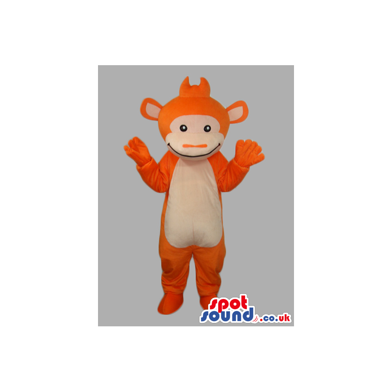 Plain Orange Funny Customizable Monkey Animal Mascot - Custom