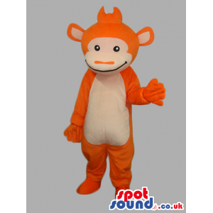 Plain Orange Funny Customizable Monkey Animal Mascot - Custom