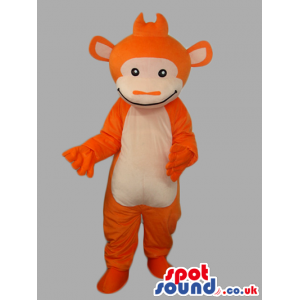 Plain Orange Funny Customizable Monkey Animal Mascot - Custom