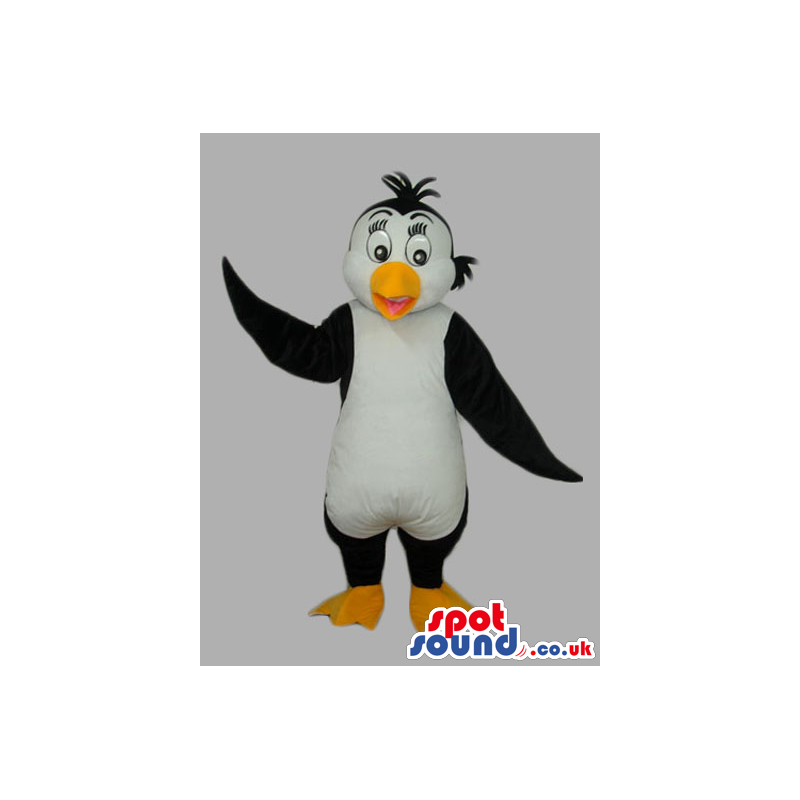 Funny Plain Customizable Black And White Penguin Mascot -