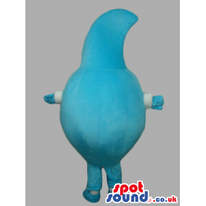 Customizable Blue Drop Of Water Mascot With Funny Face - Custom