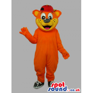 Orange And Yellow Customizable Bear Animal Mascot - Custom