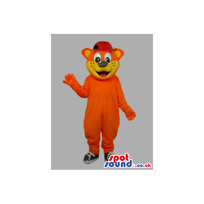 Orange And Yellow Customizable Bear Animal Mascot - Custom