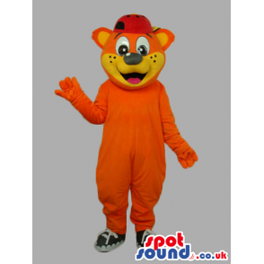Orange And Yellow Customizable Bear Animal Mascot - Custom
